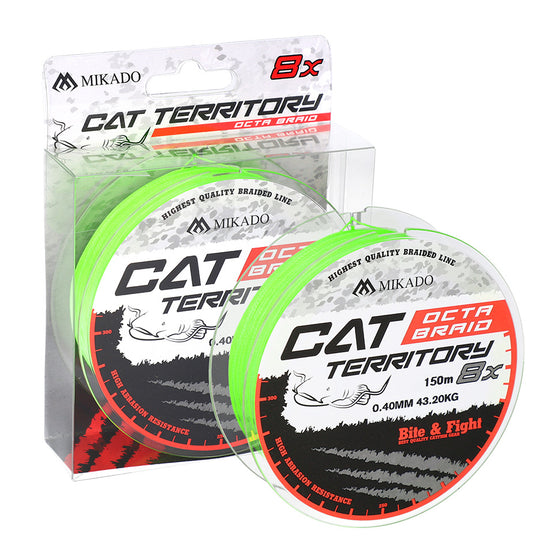 Mikado Geflochtene Schnüre - Cat Territory Octa Braid - 0.40mm/39.8kg/150m - Fluo - 1 Spule