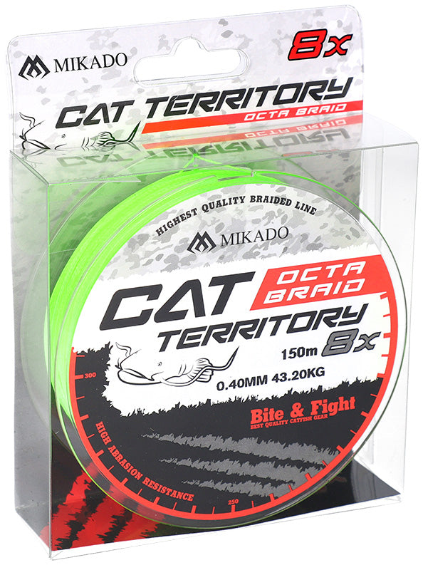 Mikado Geflochtene Schnüre - Cat Territory Octa Braid - 0.60mm/61.8kg/150m - Fluo - 1 Spule