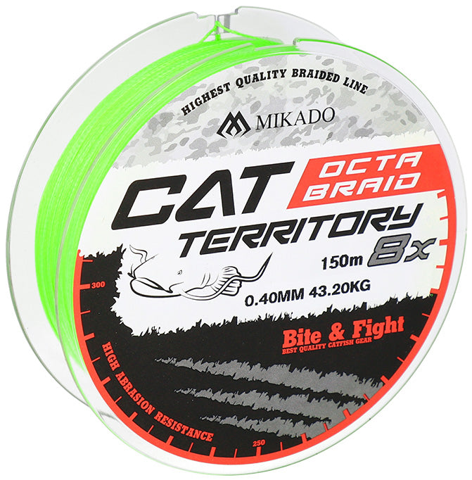 Mikado Geflochtene Schnüre - Cat Territory Octa Braid - 0.60mm/61.8kg/150m - Fluo - 1 Spule
