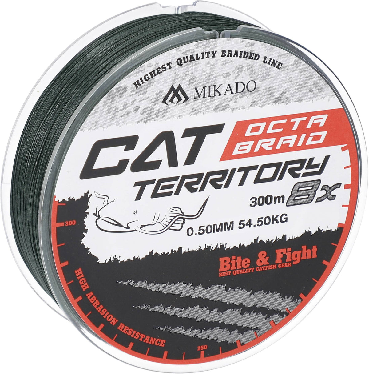 Mikado Geflochtene Schnüre - Cat Territory Octa Braid - 0.60mm/61.8kg/300m - Grün - 1 Spule