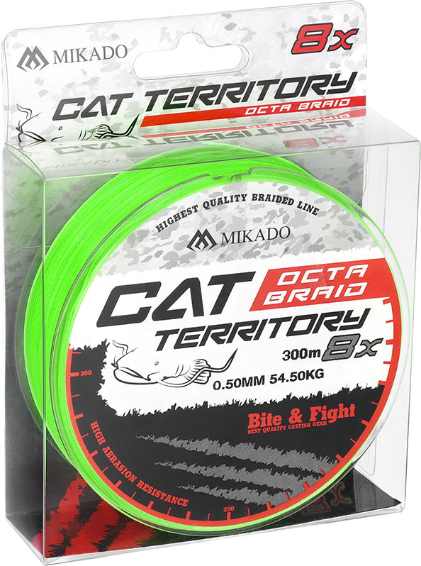 Mikado Geflochtene Schnüre - Cat Territory Octa Braid - 0.70mm/76.4kg/300m - Fluo - 1 Spule
