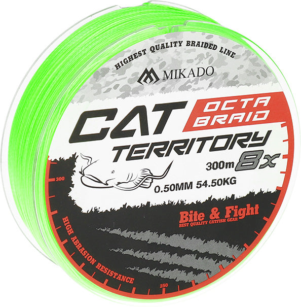 Mikado Geflochtene Schnüre - Cat Territory Octa Braid - 0.70mm/76.4kg/300m - Fluo - 1 Spule