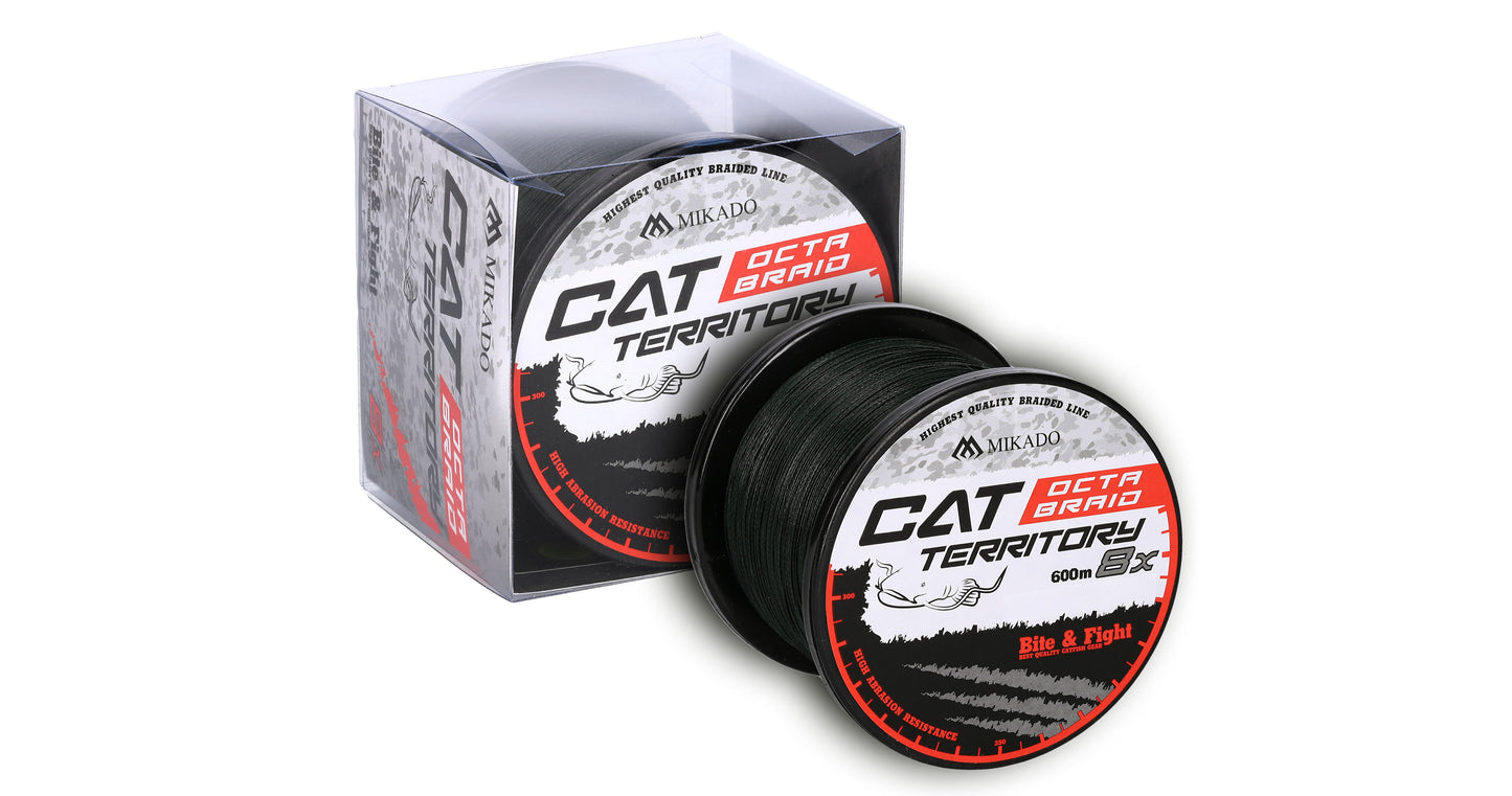 Mikado Geflochtene Schnüre - Cat Territory Octa Braid - 0.70mm/76.4kg/600m - Grün - 1 Spule