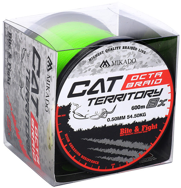 Mikado Geflochtene Schnüre - Cat Territory Octa Braid - 0.50mm/53.3kg/600m - Fluo - 1 Spule
