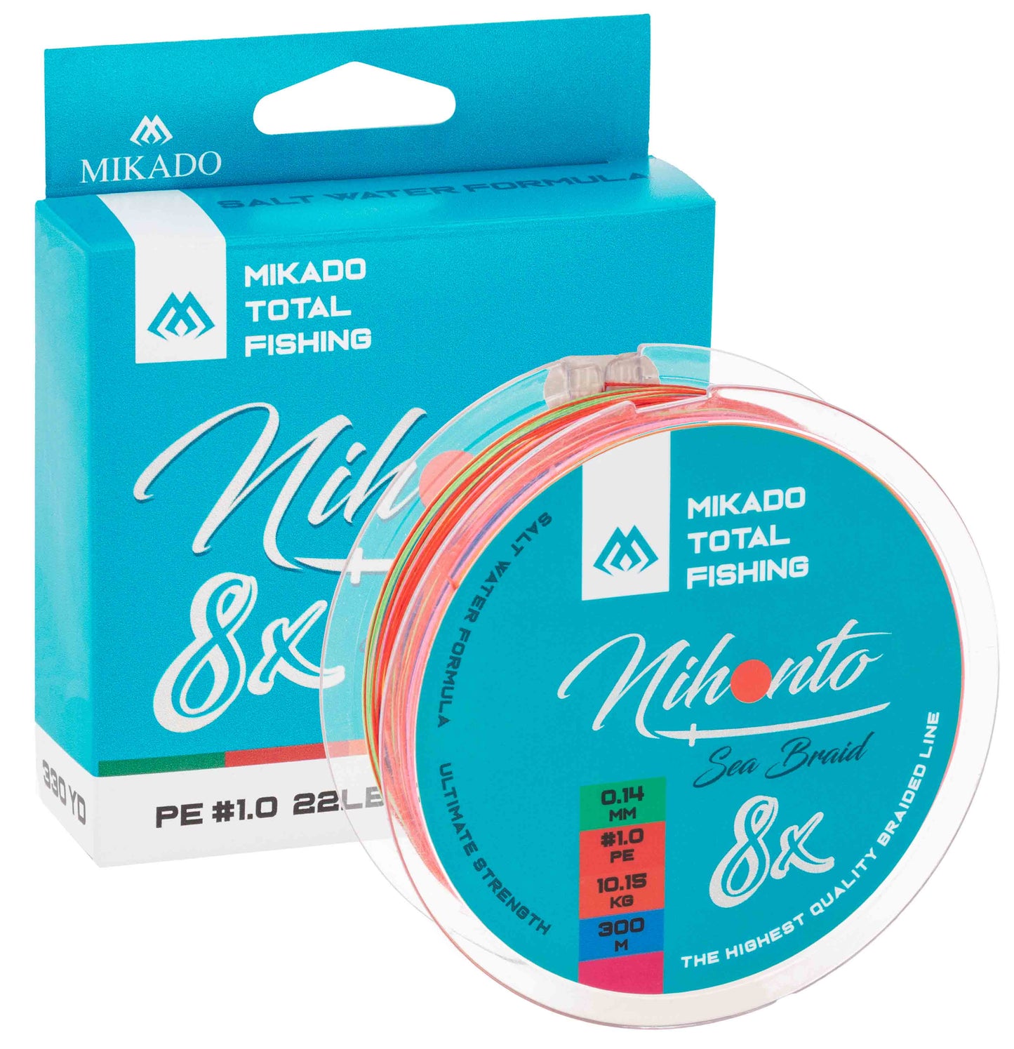 Mikado Geflochtene Schnüre - Nihonto Sea Braid - 0.14mm/10.15kg/150m - Mehrfarbig - 1 Spule