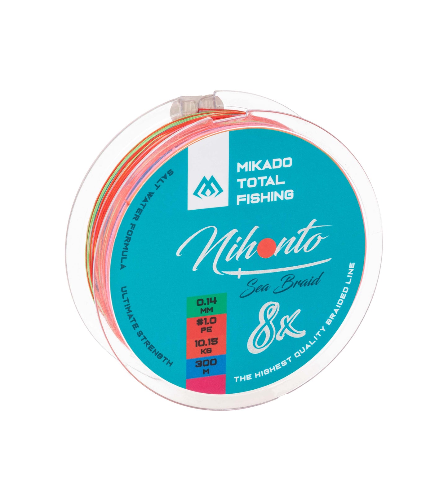Mikado Geflochtene Schnüre - Nihonto Sea Braid - 0.20mm/18.1kg/300M - Mehrfarbig - 1 Spule