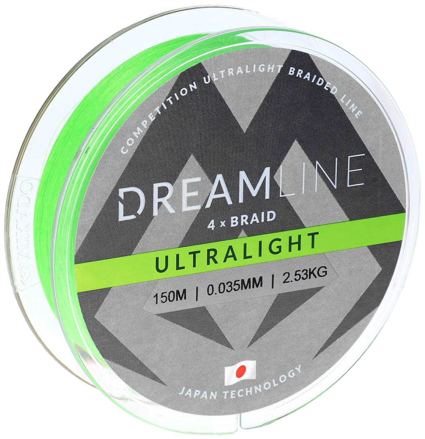Mikado Geflochtene Schnüre - Dreamline Ultralight - 0.058mm/4.43kg/150m - Fluo Grün - 1 Spule