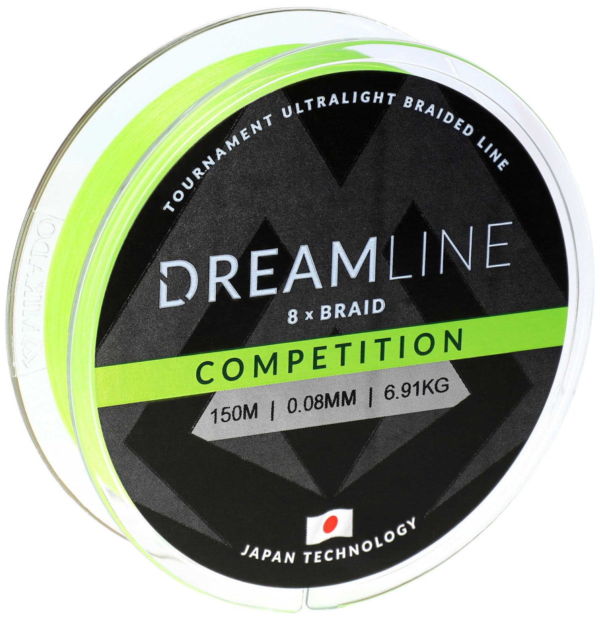Mikado Geflochtene Schnüre - Dreamline Competition - 0.23mm/23.61kg/150m - Fluo Grün - 1 Spule