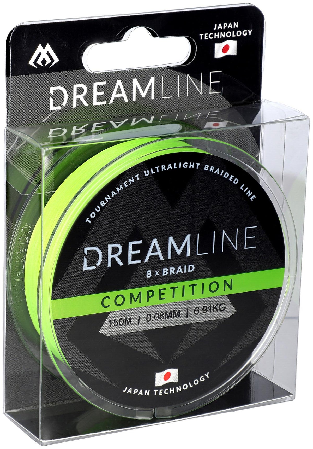 Mikado Geflochtene Schnüre - Dreamline Competition - 0.14mm/12.98kg/150m - Fluo Grün - 1 Spule