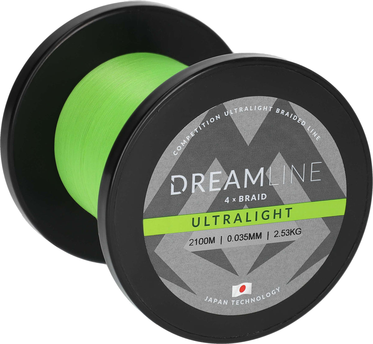 Mikado Geflochtene Schnüre - Dreamline Ultralight - 0.047mm/3.87kg/2100m - Fluo Grün - 1 Spule