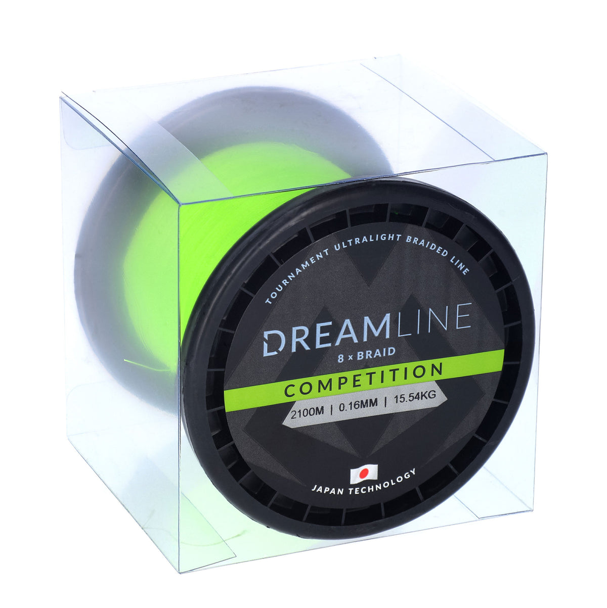 Mikado Geflochtene Schnüre - Dreamline Competition - 0.08mm/6.91kg/2100m - Fluo Grün - 1 Spule
