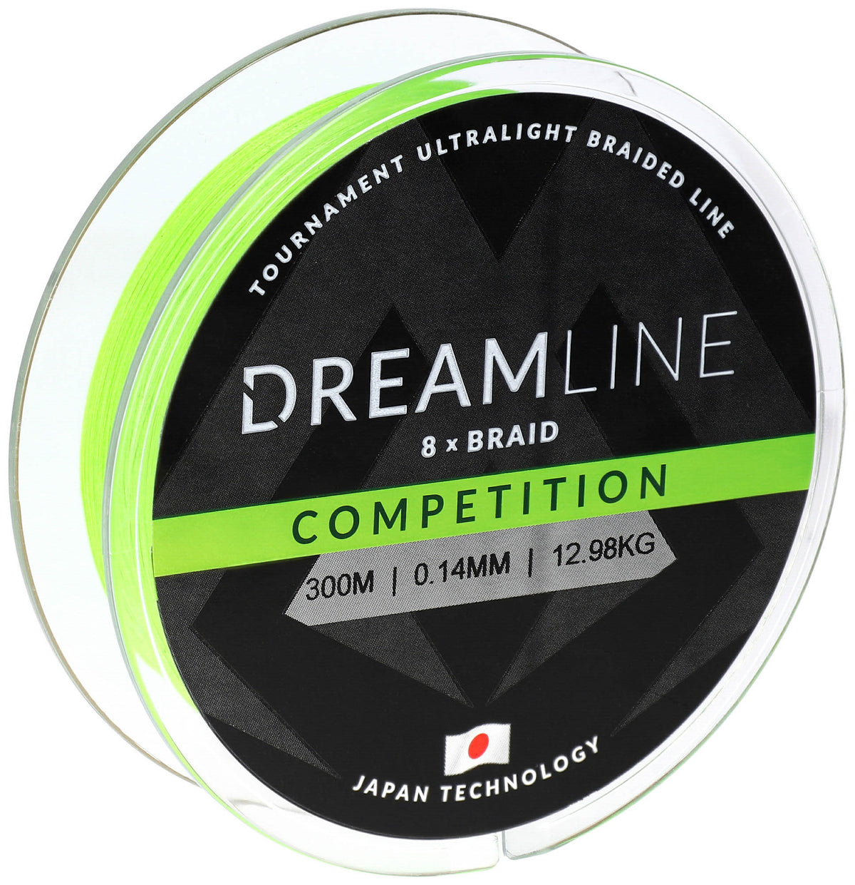 Mikado Geflochtene Schnüre - Dreamline Competition - 0.16mm/15.54kg/300m - Fluo Grün - 1 Spule