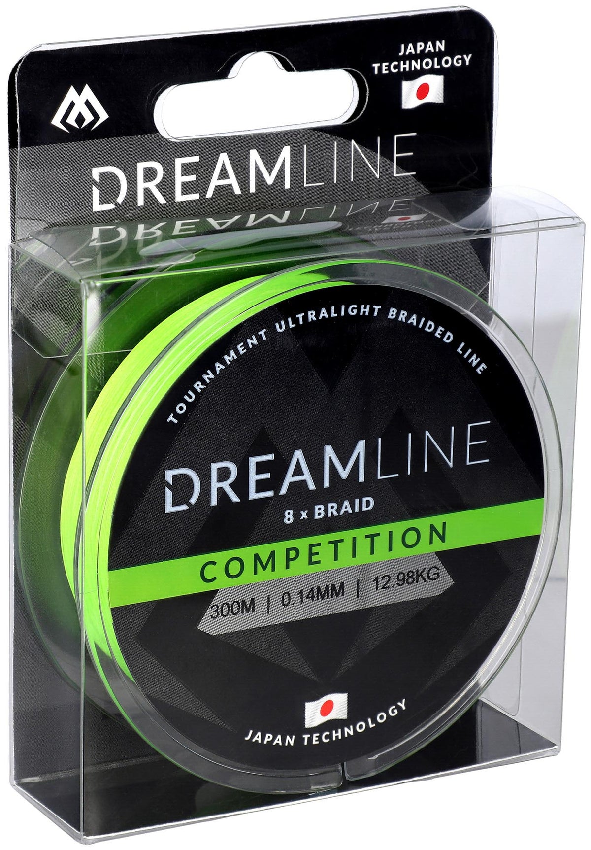 Mikado Geflochtene Schnüre - Dreamline Competition - 0.16mm/15.54kg/300m - Fluo Grün - 1 Spule