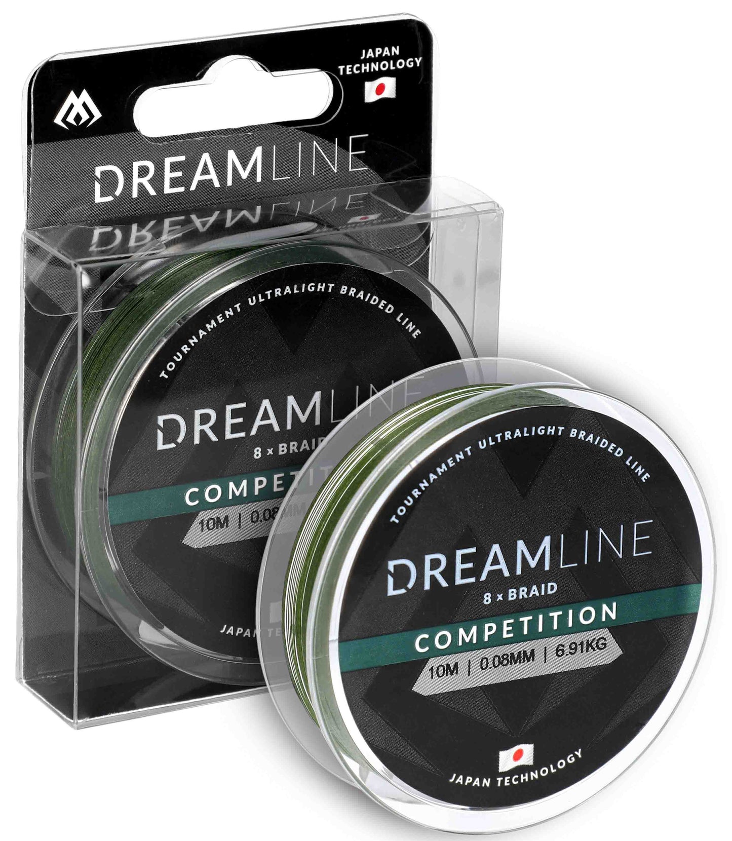 Mikado Geflochtene Schnüre - Dreamline Competition - 0.23mm/23.61kg/10m - Grün - 1 Spule