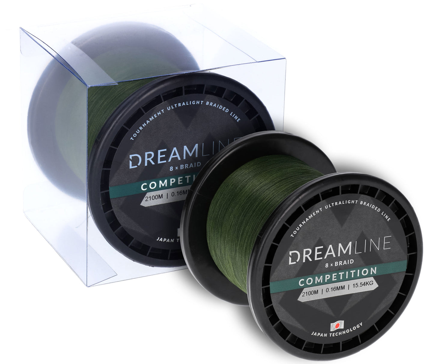 Mikado Geflochtene Schnüre - Dreamline Competition - 0.18mm/18.32kg/2100m - Grün - 1 Spule