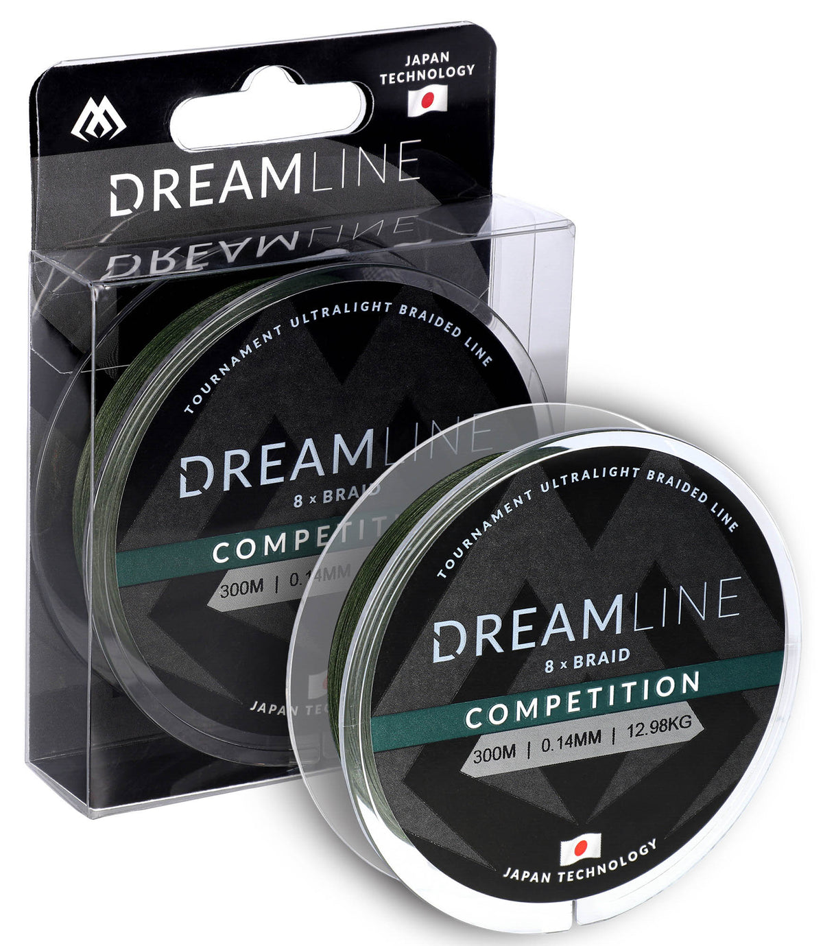 Mikado Geflochtene Schnüre - Dreamline Competition - 0.14mm/12.98kg/300m - Grün - 1 Spule