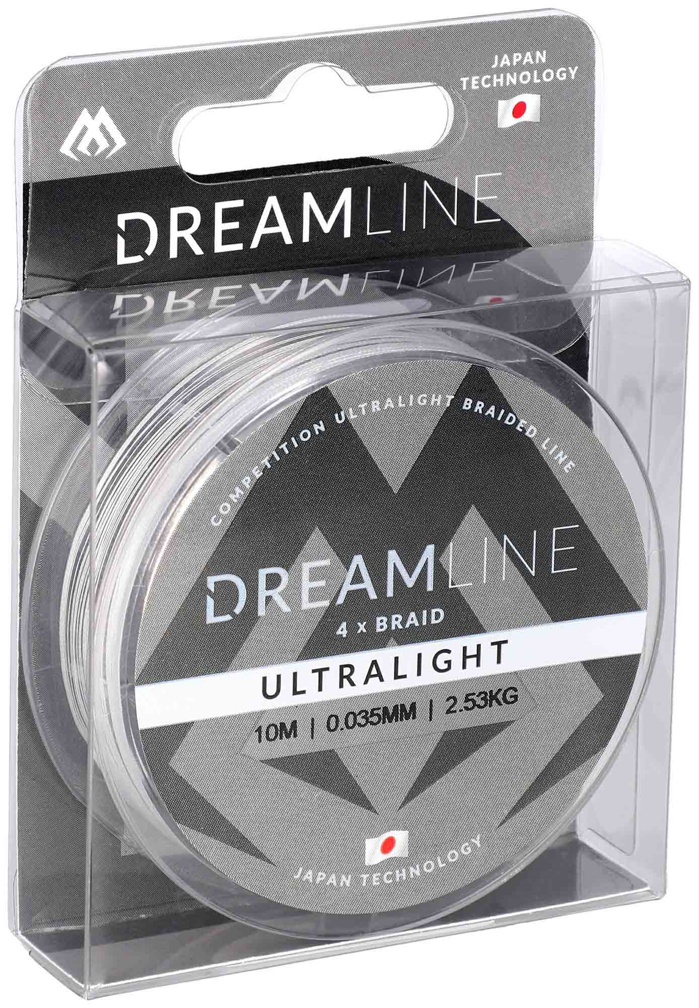 Mikado Geflochtene Schnüre - Dreamline Ultralight - 0.058mm/4.43kg/10m - Weiss - 1 Spule
