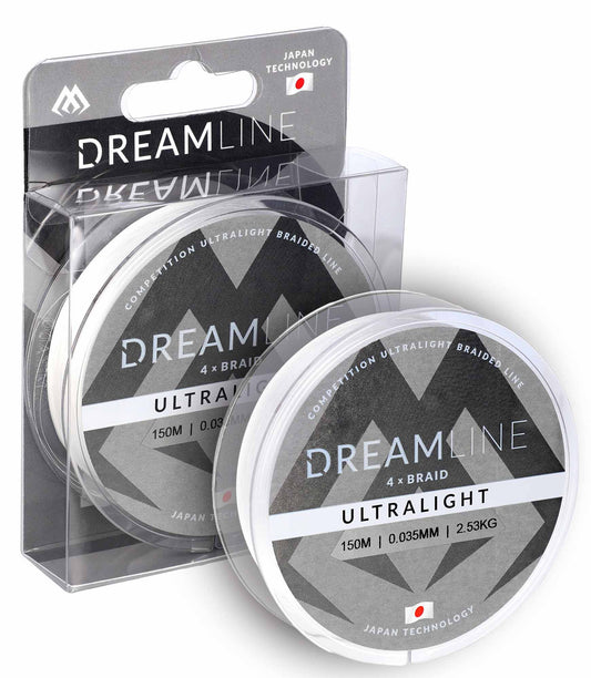 Mikado Geflochtene Schnüre - Dreamline Ultralight - 0.058mm/4.43kg/150m - Weiss - 1 Spule