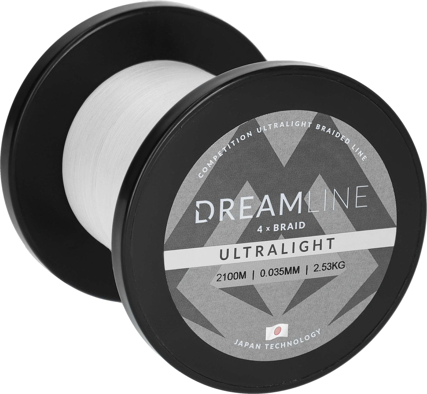 Mikado Geflochtene Schnüre - Dreamline Ultralight - 0.058mm/4.43kg/2100m - Weiss - 1 Spule