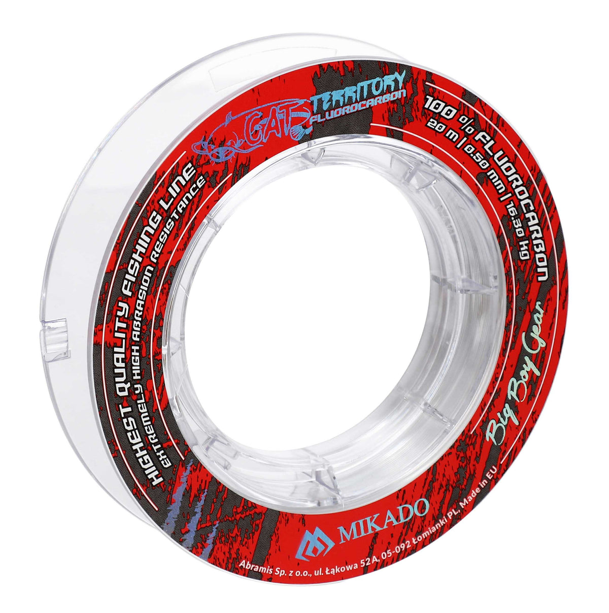 Mikado Schnur - Fluorocarbon Cat Territory - 0.60mm/24.30kg/20m - 1 Spule