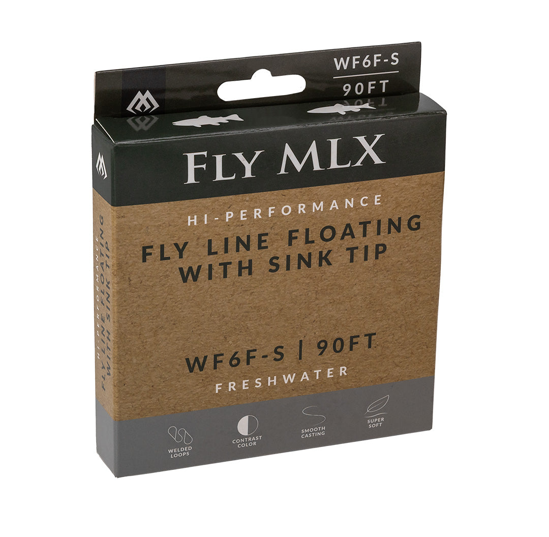 Mikado Fliegenschnur - Fly Mlx Hi-Performance WF6F-S/90ft - Schwimmend Mit Sinkender Spitze - 1 Spule