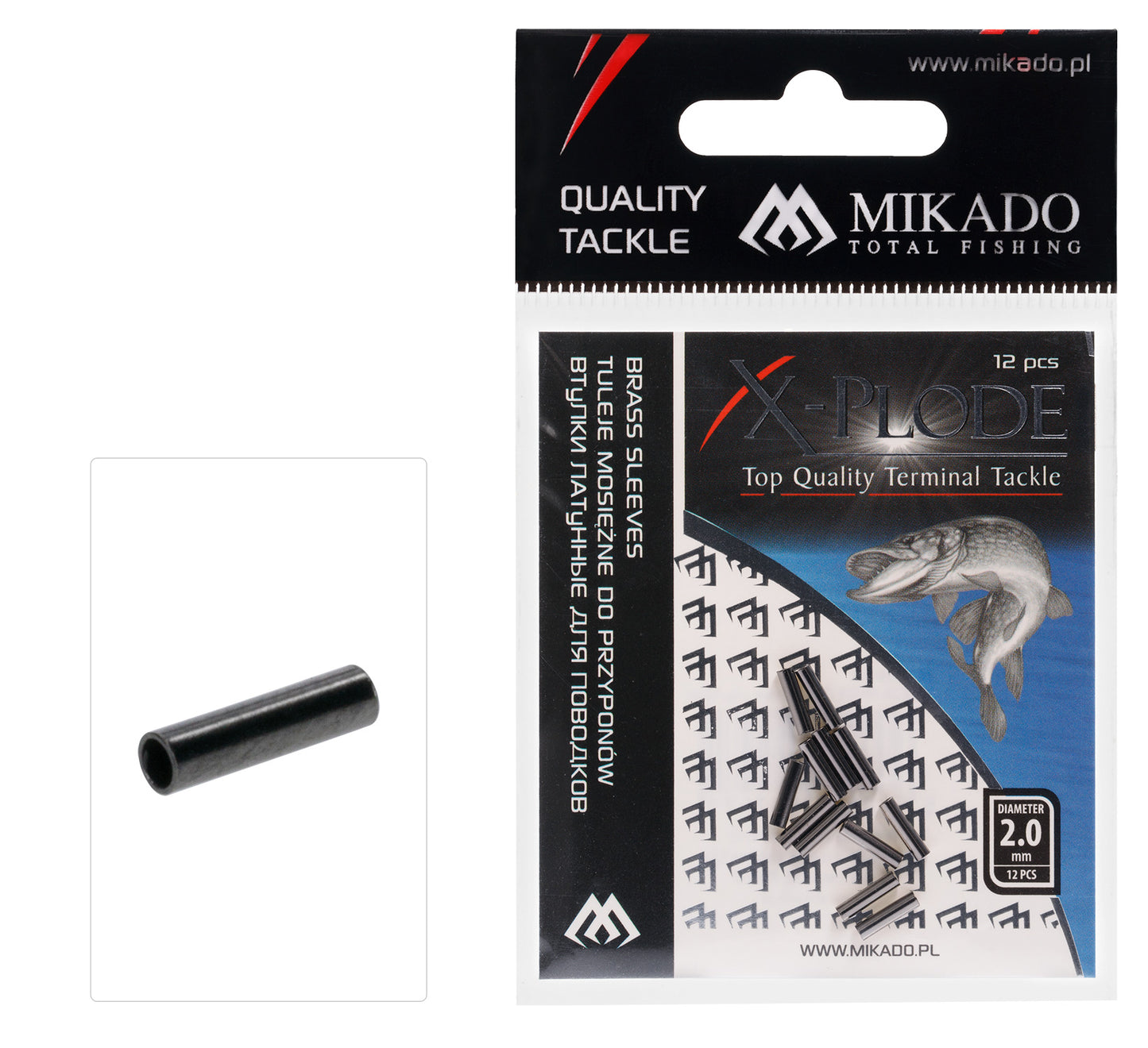 Mikado Ärmel - Messing 2.2mm - 12 Stk.