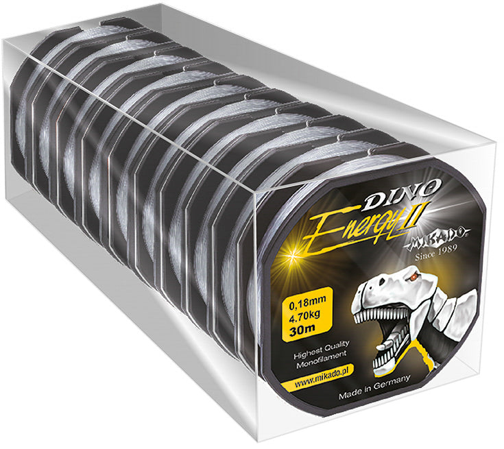 Mikado Schnur - Dino Energy Ii - 0.16mm/3.70kg/30m - 10 Spulen