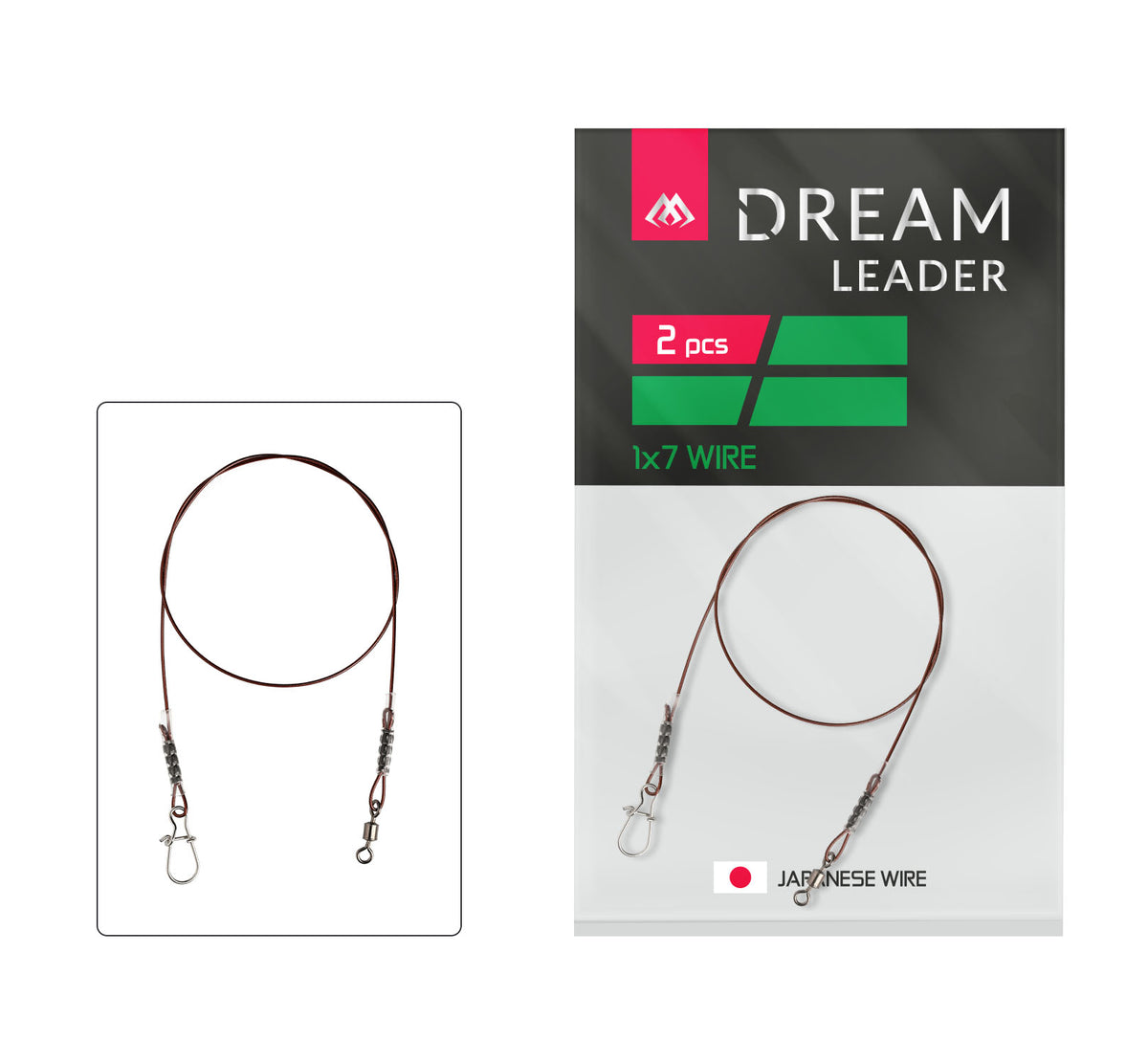 Mikado Leader - Dream Leader - 1x7 45cm/15LB/7kg - 2 Stk.
