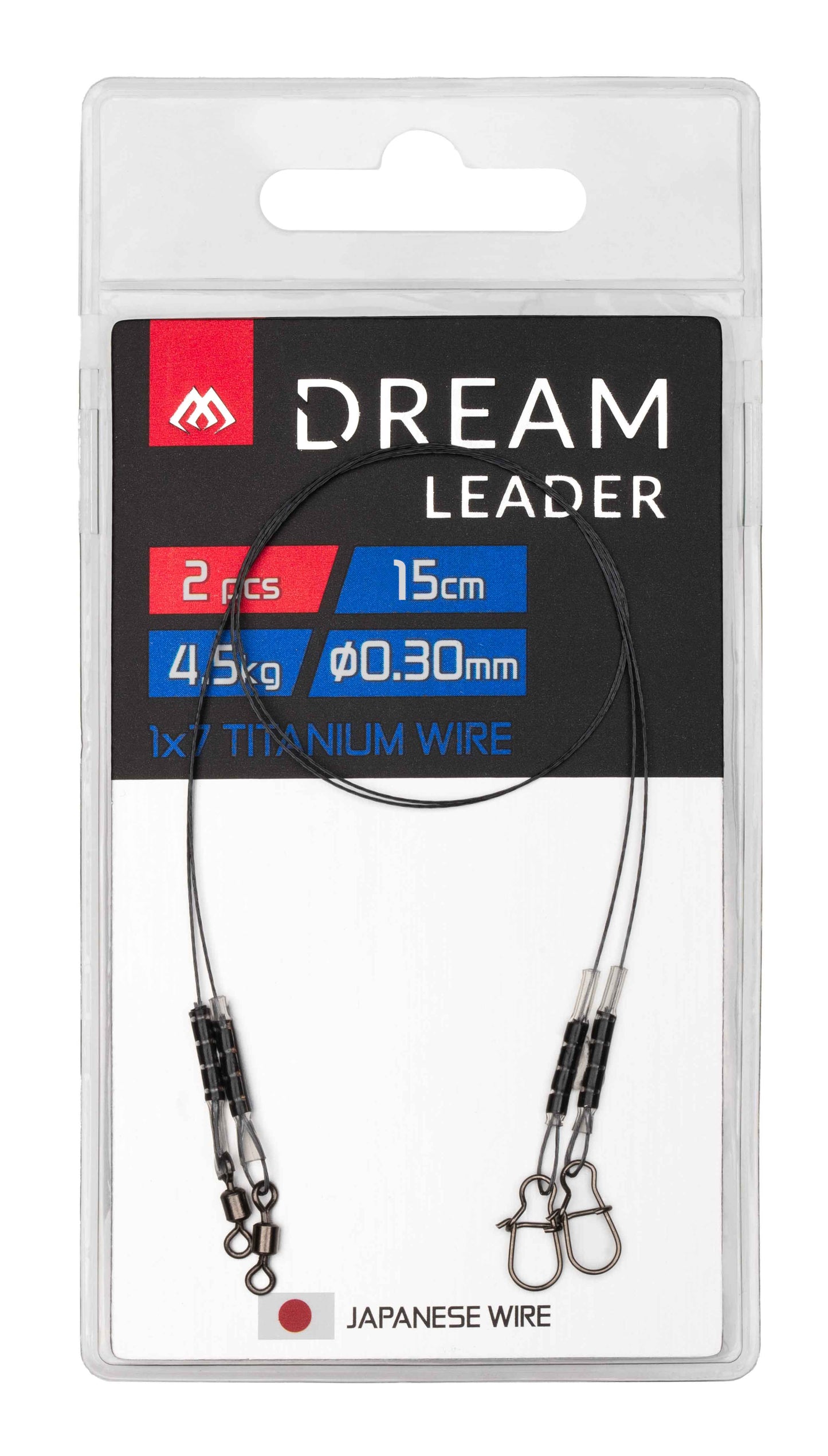 Mikado Leader - Dream Leader - Titanium 1x7 15cm/10LB/4.5kg - 2pcs