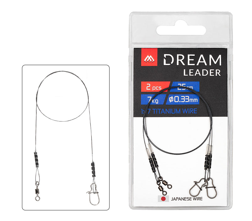 Mikado Leader - Dream Leader - Titanium 1x7 25cm/15LB/7kg - 2pcs