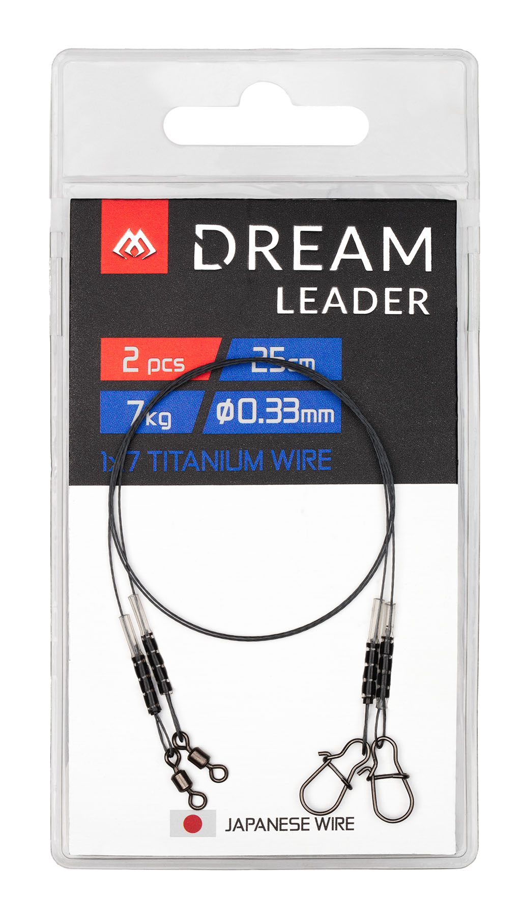 Mikado Leader - Dream Leader - Titanium 1x7 25cm/15LB/7kg - 2pcs