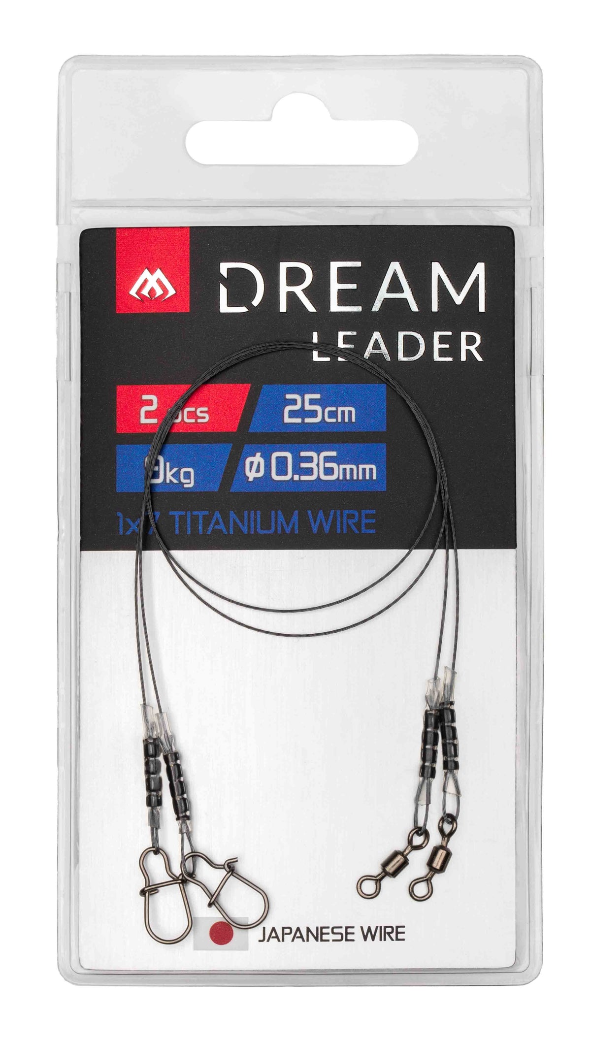 Mikado Leader - Dream Leader - Titanium 1x7 25cm/20LB/9kg - 2pcs