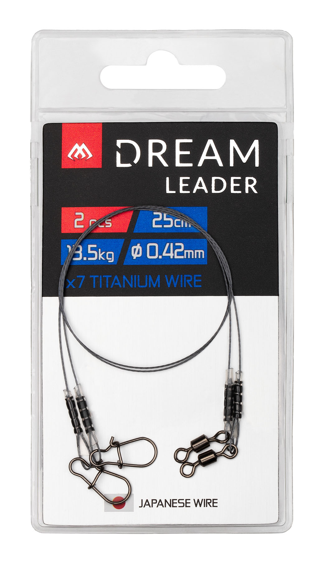 Mikado Leader - Dream Leader - Titanium 1x7 25cm/30LB/13.5kg - 2pcs