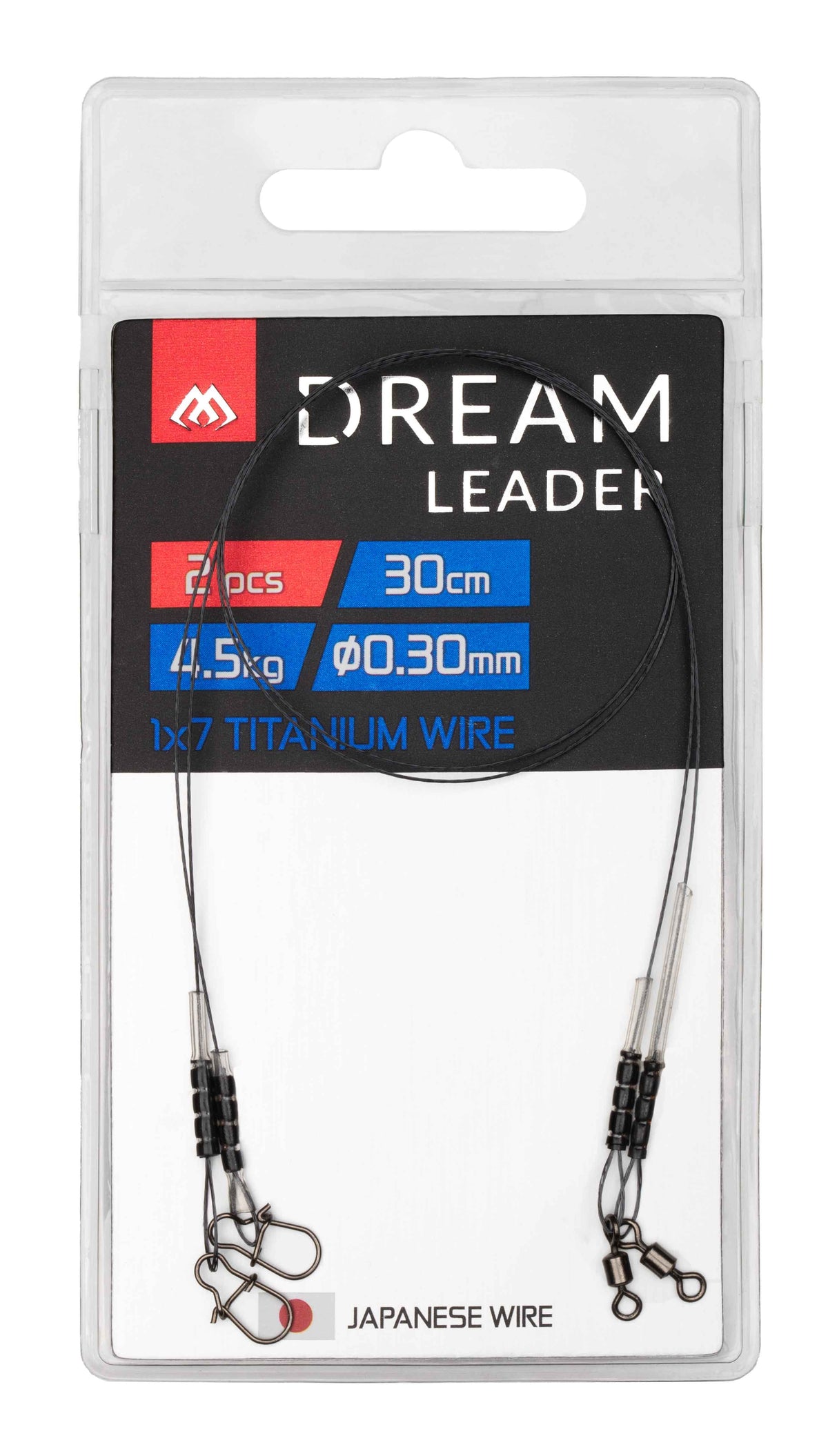 Mikado Leader - Dream Leader - Titanium 1x7 30cm/10LB/4.5kg - 2pcs