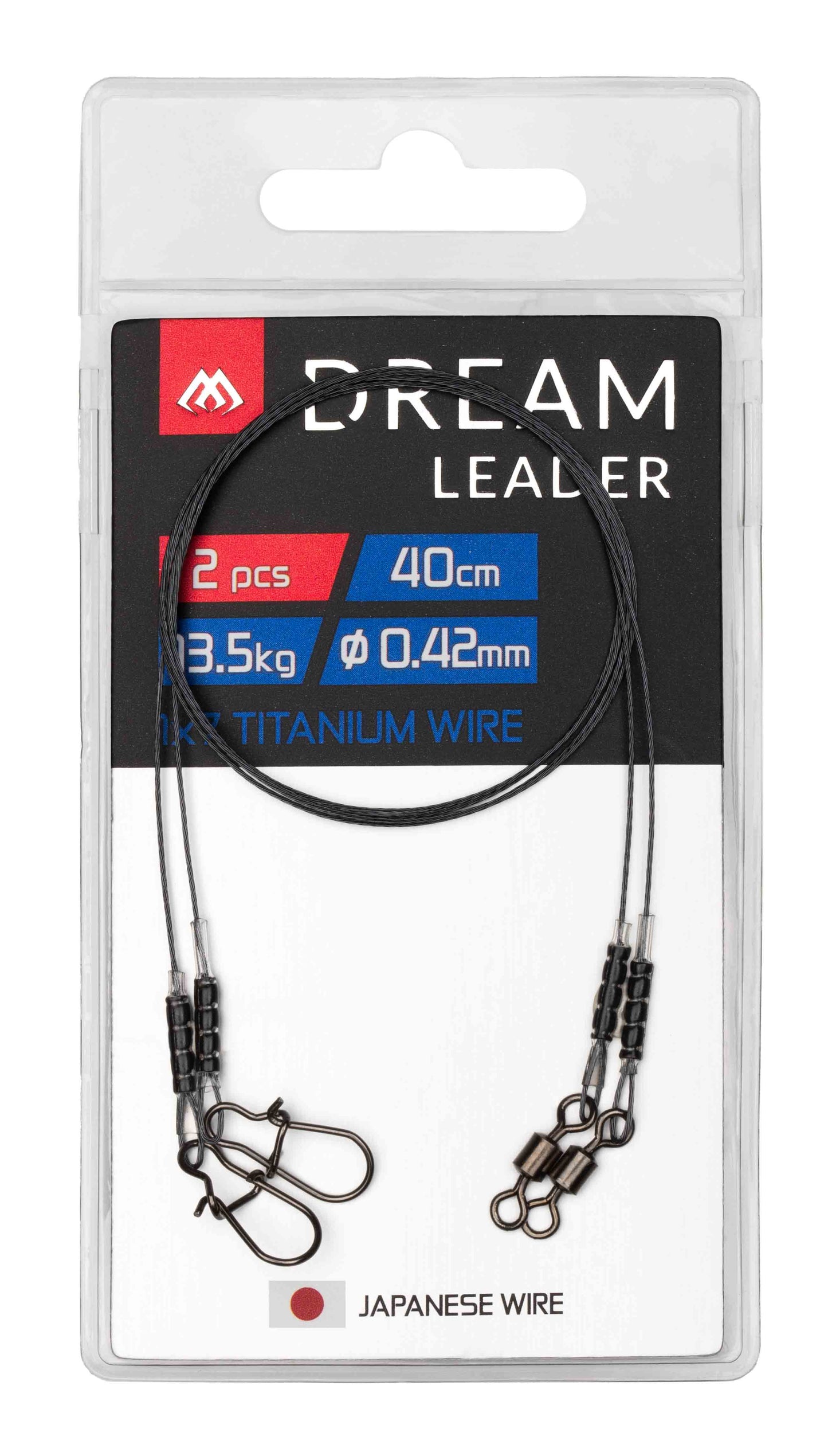Mikado Leader - Dream Leader - Titanium 1x7 40cm/30LB/13.5kg - 2pcs
