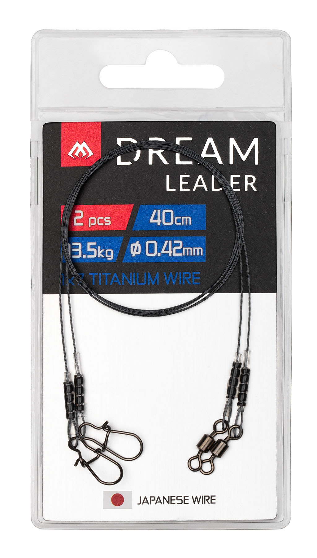 Mikado Leader - Dream Leader - Titanium 1x7 40cm/30LB/13.5kg - 2pcs