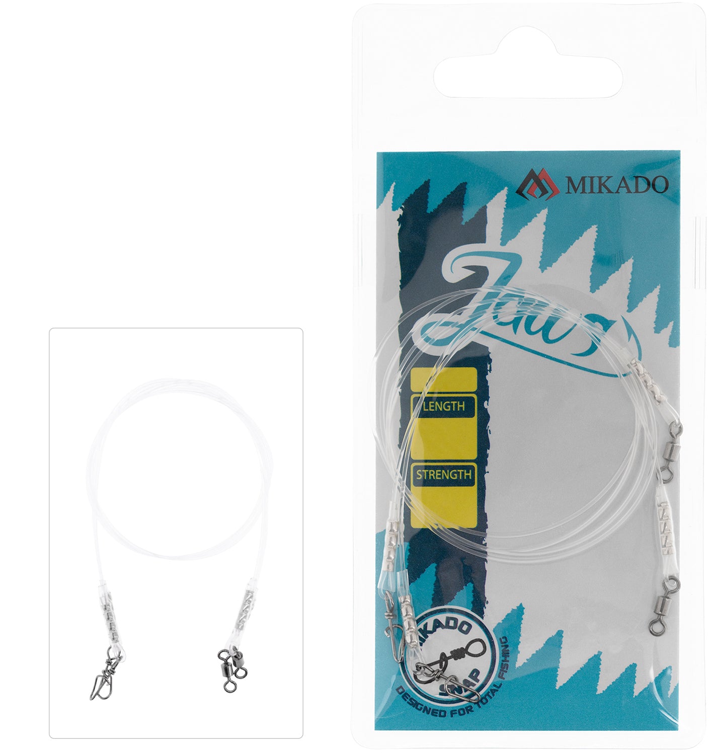 Mikado Fluorocarbon Leader - Jaws Strong 35cm/15kg - 2 Stk.