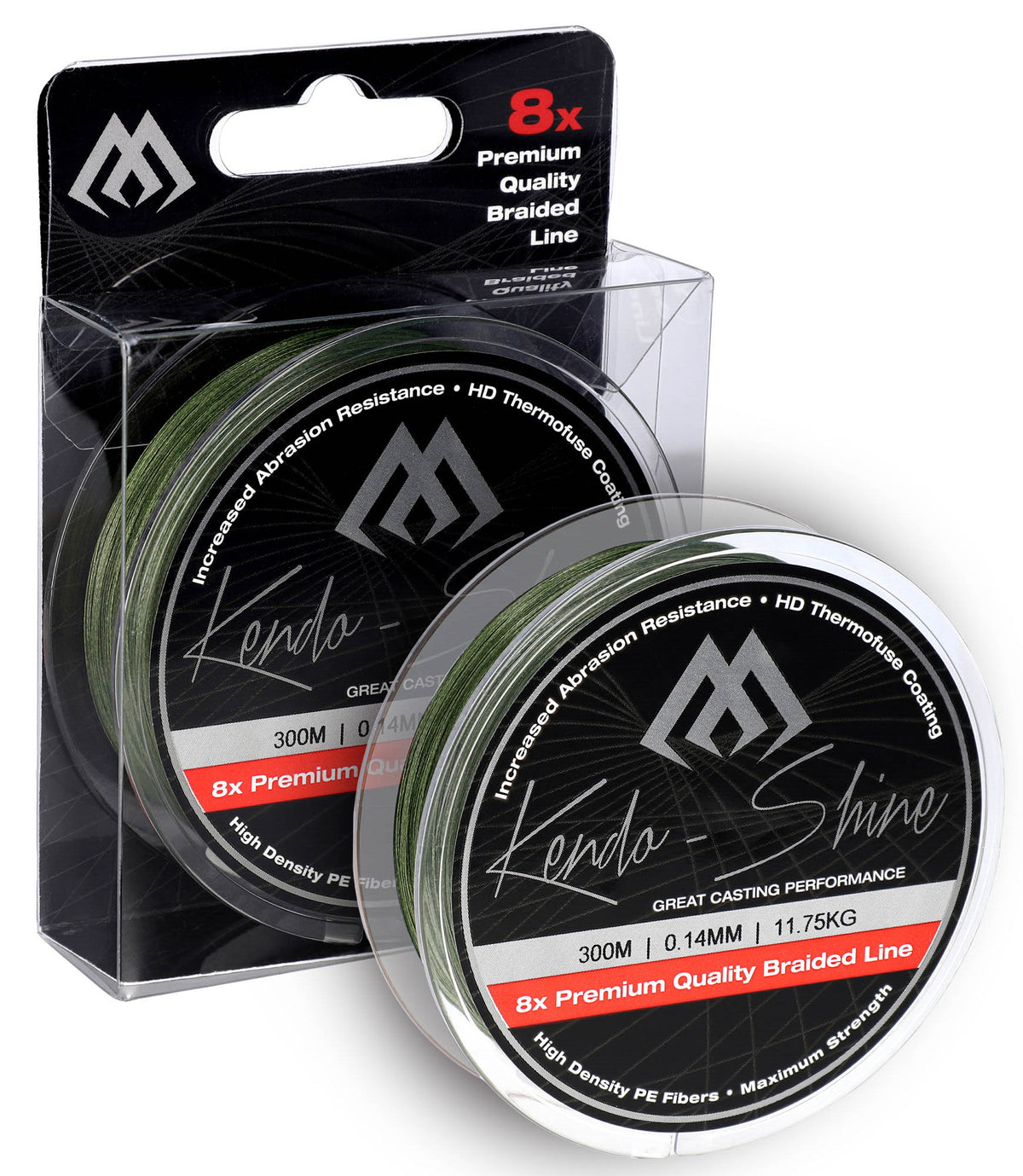 Mikado Geflochtene Schnüre - Kendo Shine - 0.12mm/9.62kg/2100m - Grün - 1 Spule