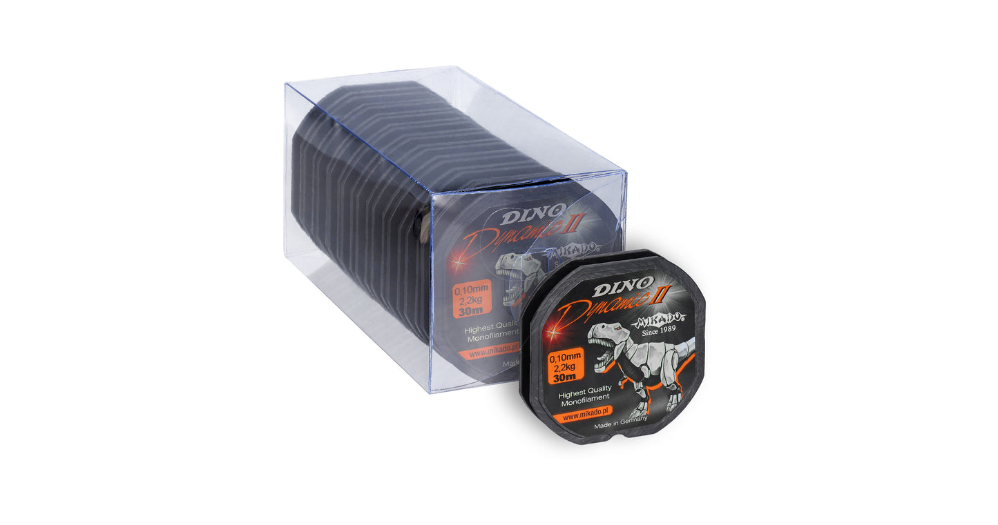 Mikado Schnur - Dino Dynamic Ii - 0.14mm/3.20kg/30m - 10 Spulen