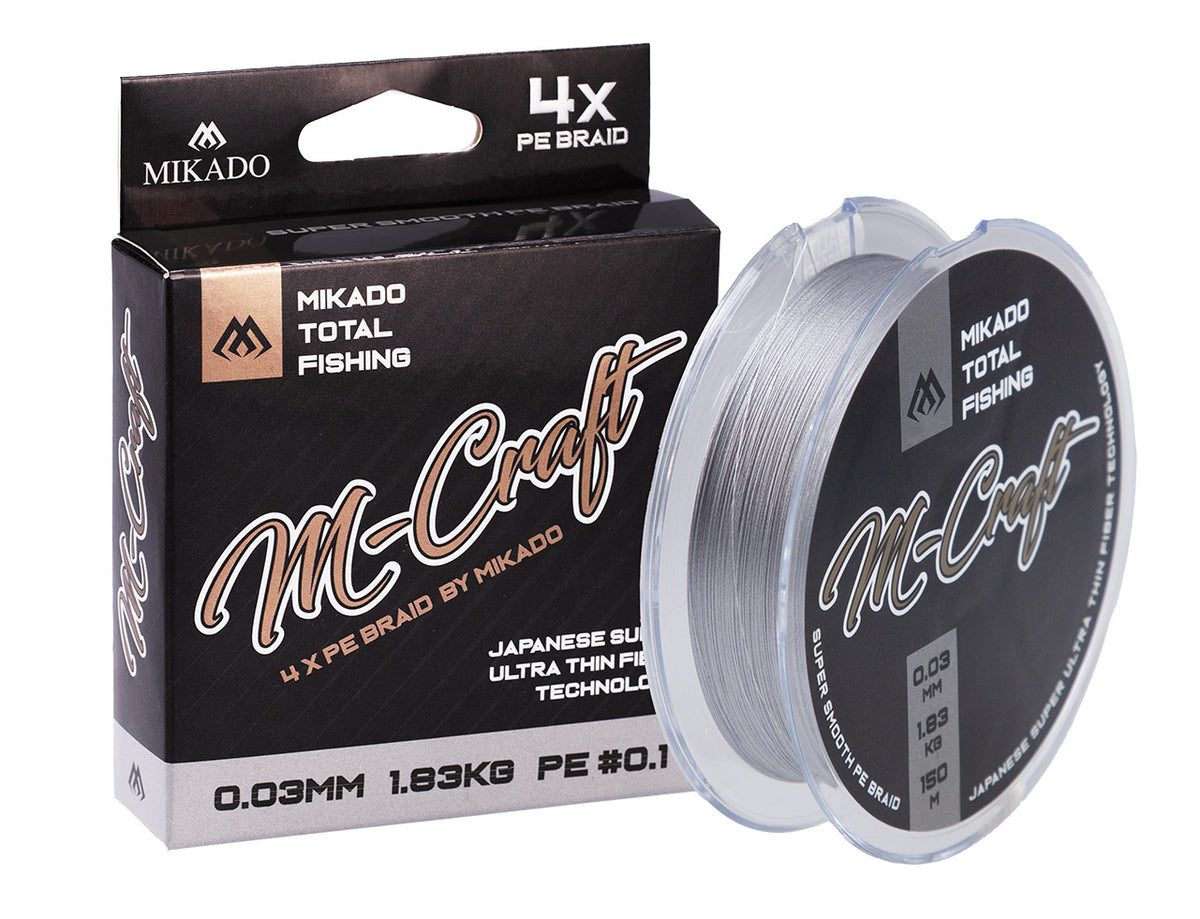 Mikado Geflochtene Schnüre - M-Craft Braid - 0.04mm/2.43kg/150m - Steel Gray - 1 Spule