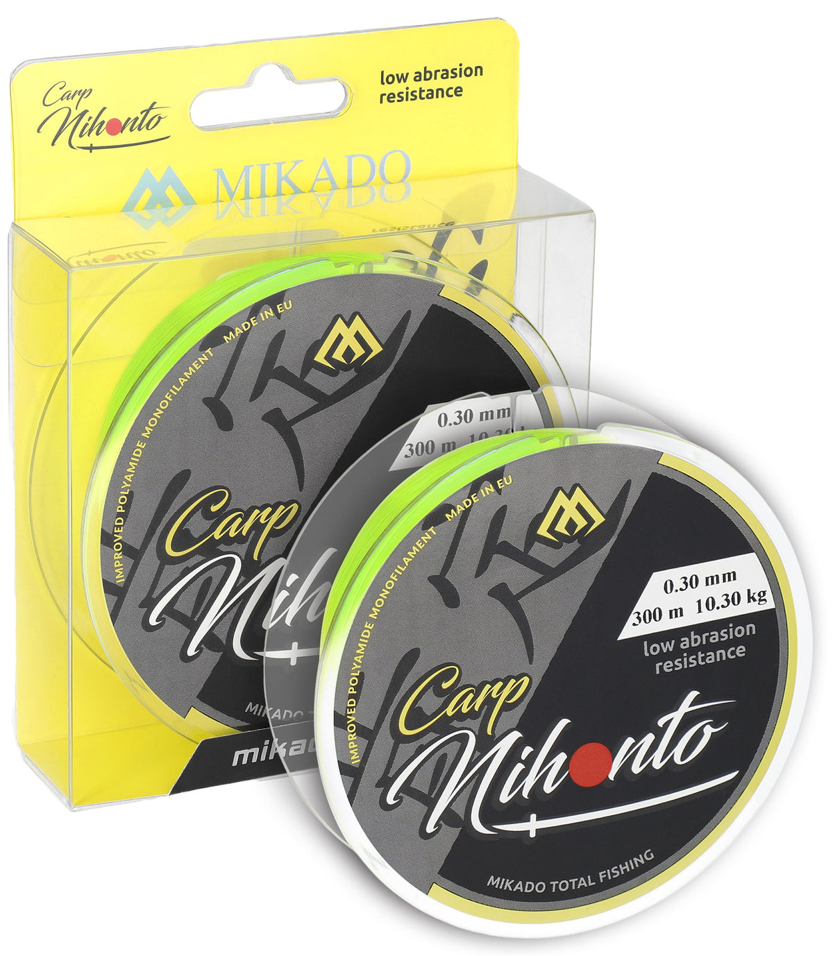 Mikado Schnur - Nihonto Carp - 0.28mm/8.80kg/300m Fluo Gelb - 1 Stk.