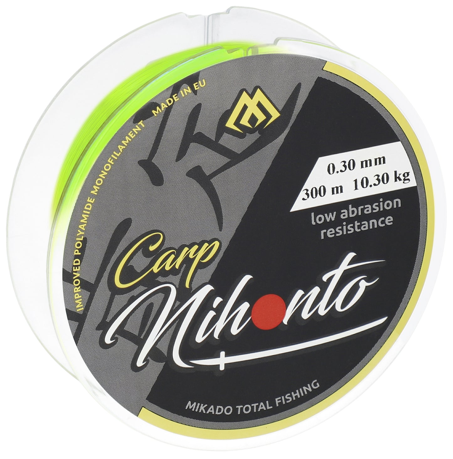 Mikado Schnur - Nihonto Carp - 0.25mm/7.30kg/300m Fluo Gelb - 1 Stk.