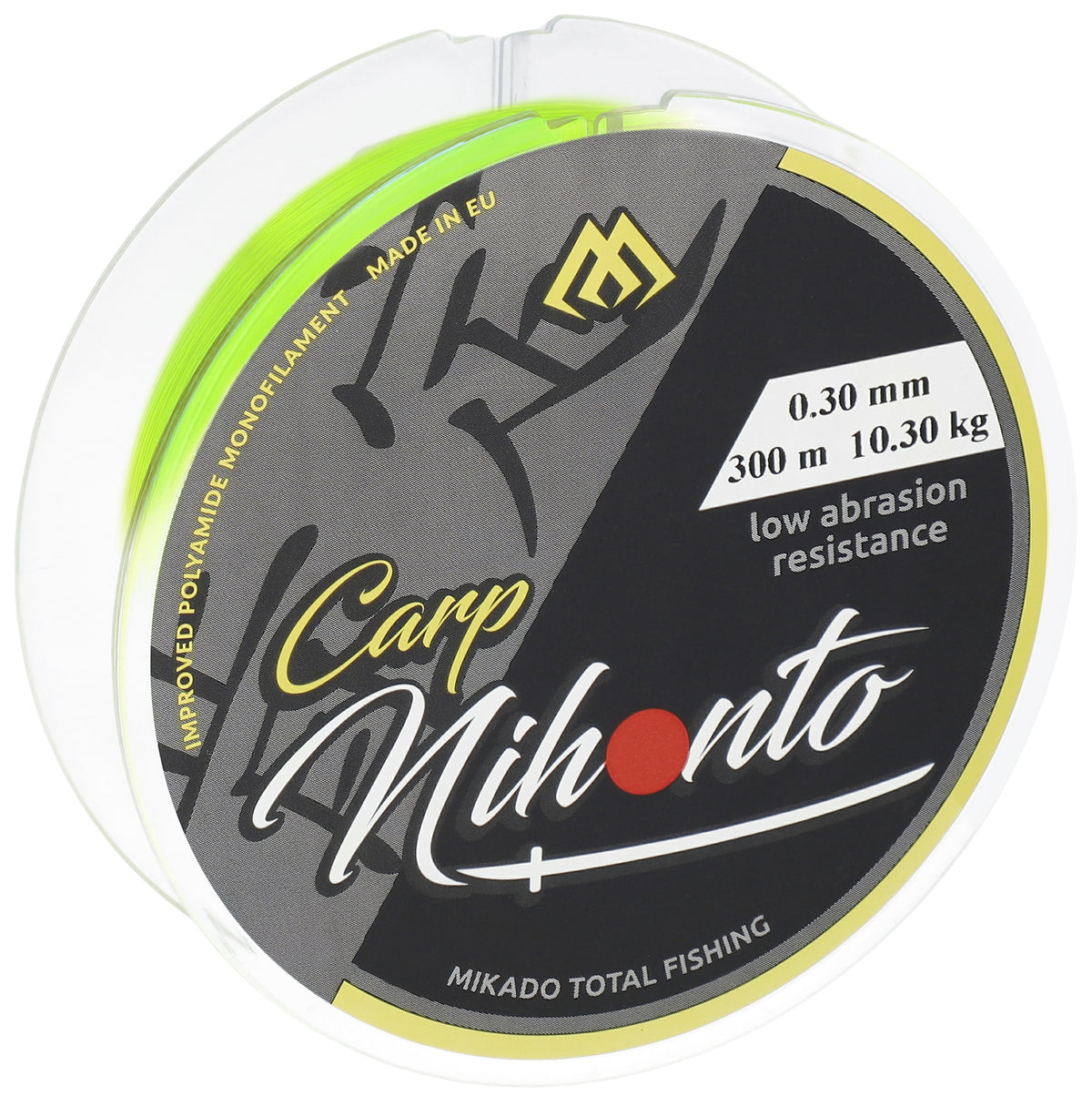 Mikado Schnur - Nihonto Carp - 0.30mm/10.30kg/300m Fluo Gelb - 1 Stk.