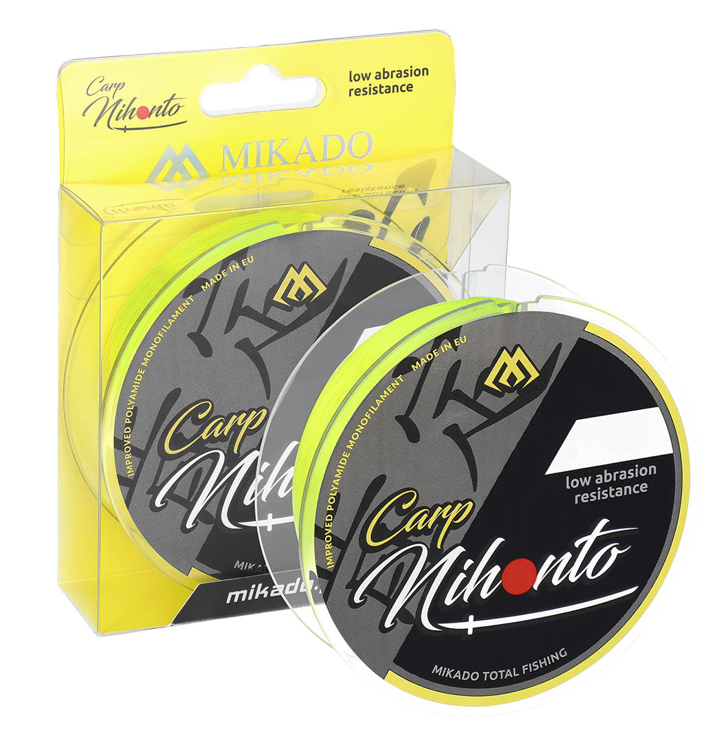Mikado Schnur - Nihonto Carp - 0.40mm/14.50kg/600m - Fluo Gelb - 1 Spule