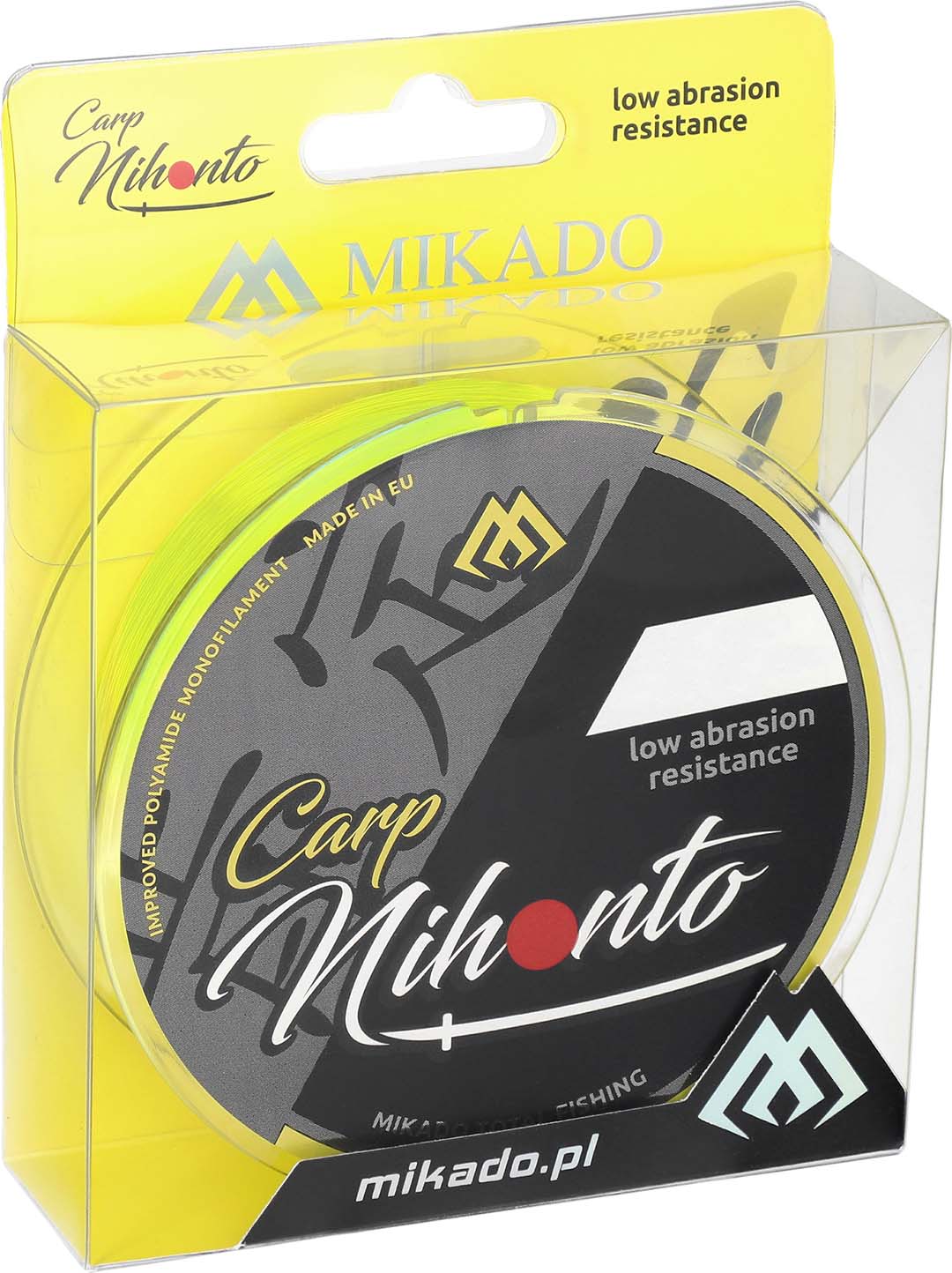 Mikado Schnur - Nihonto Carp - 0.25mm/7.30kg/600m - Fluo Gelb - 1 Spule