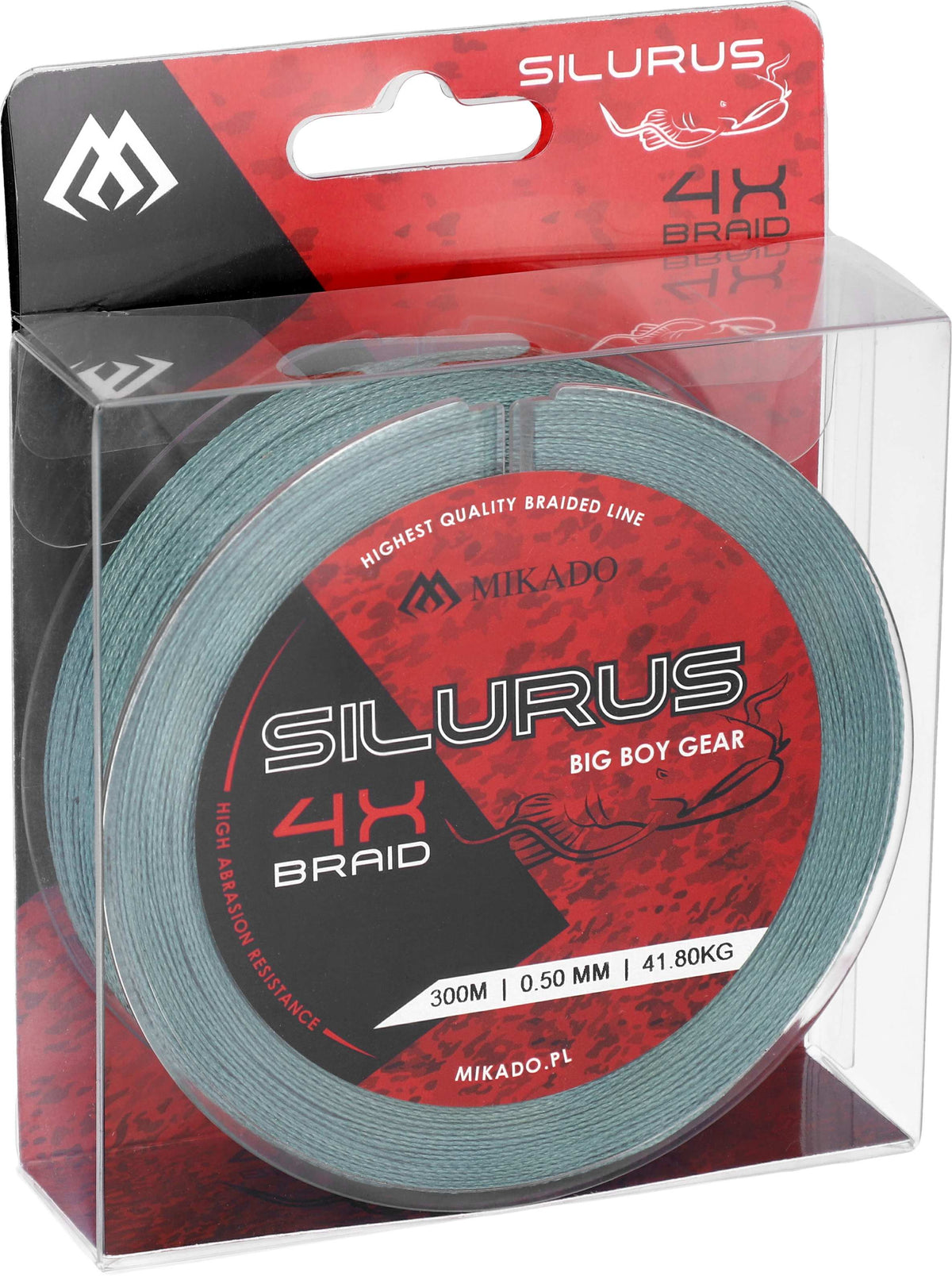 Mikado Geflochtene Schnüre - Silurus 4 X Braid - 0.50mm/41.80kg/300m - Grün - 1 Spule