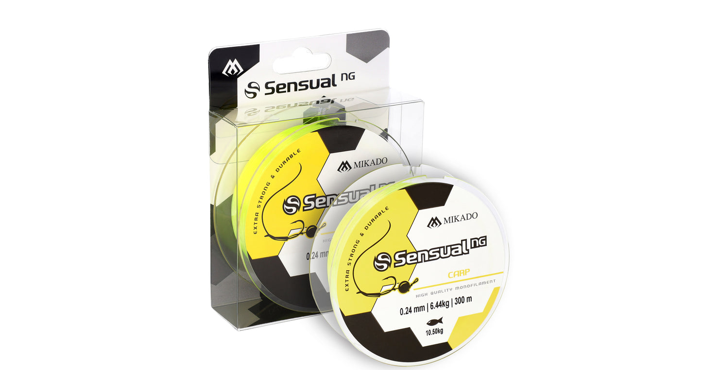 Mikado Schnur - Sensual N.G. Carp 0.26mm/12kg/300m - Gelb - 1 Spule