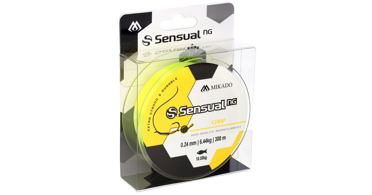 Mikado Schnur - Sensual N.G. Carp 0.38mm/25kg/300m - Gelb - 1 Spule