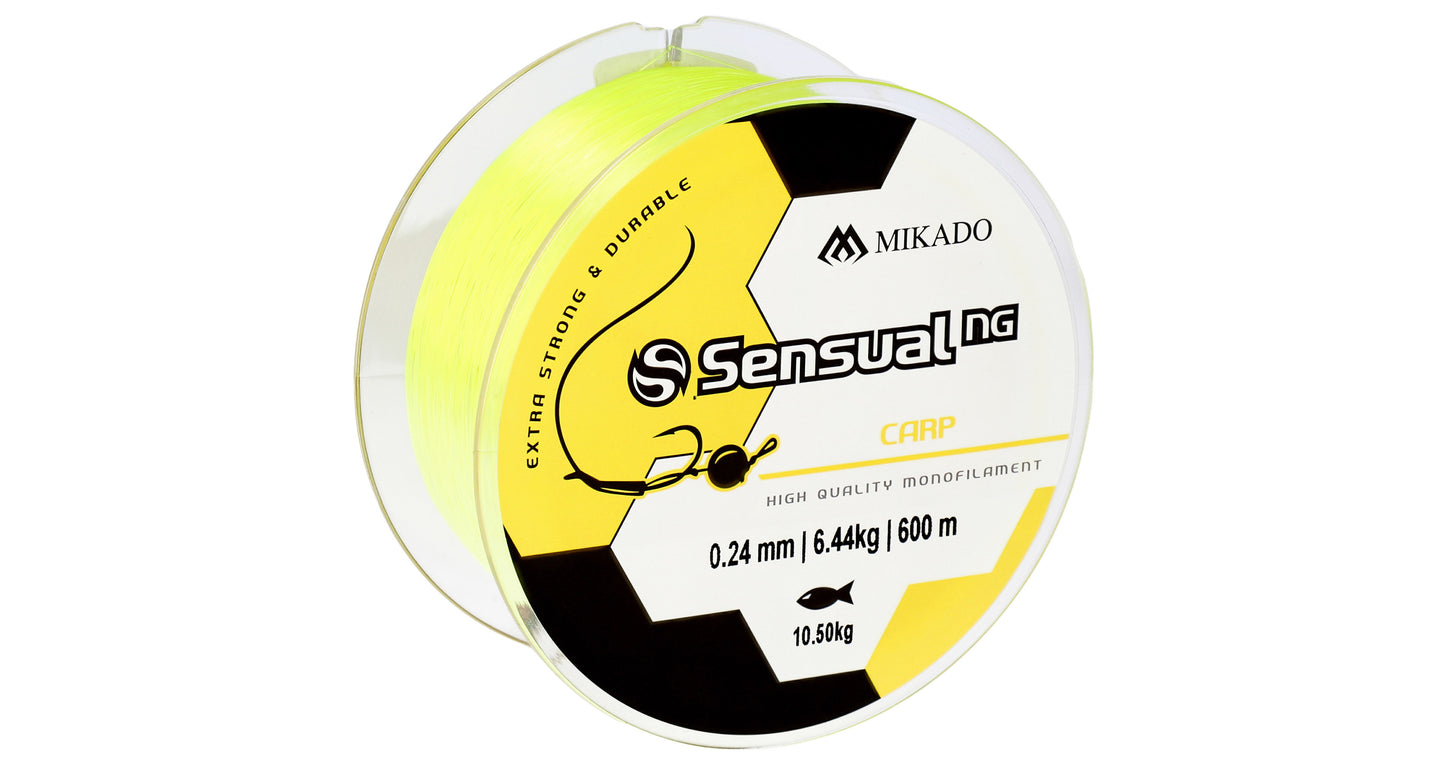 Mikado Schnur - Sensual N.G. Carp 0.35mm/23kg/600m - Gelb - 1 Spule