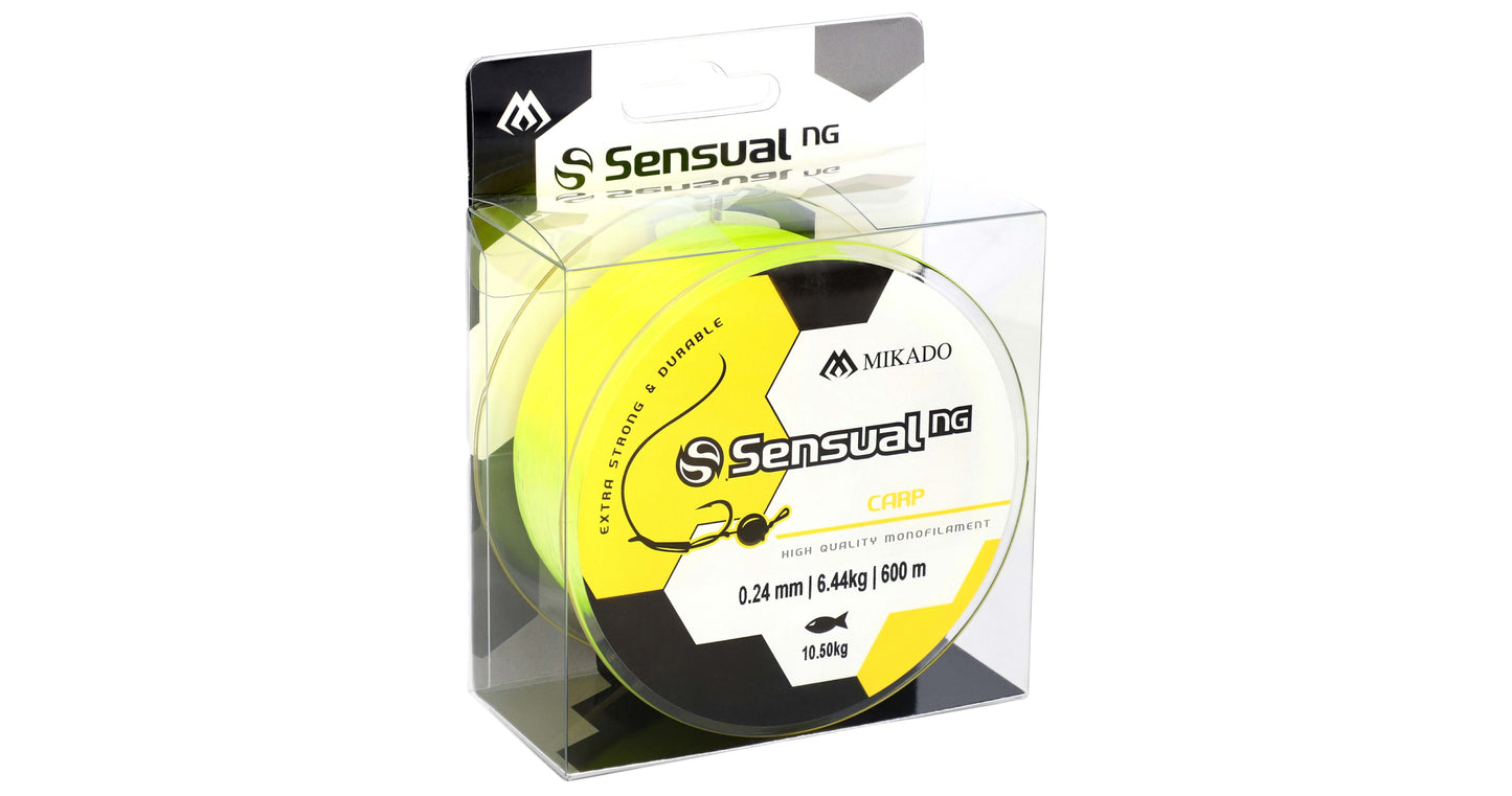 Mikado Schnur - Sensual N.G. Carp 0.40mm/26.5kg/600m - Gelb - 1 Spule